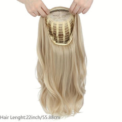 Long Wavy Clip In Half Wig For Hair Volume Synthetic Half Wig