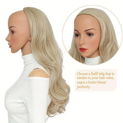 Long Wavy Clip In Half Wig For Hair Volume Synthetic Half Wig