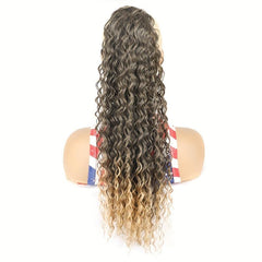 Long Curly Wavy Drawstring Ponytail Synthetic Clip In Hair Extensions