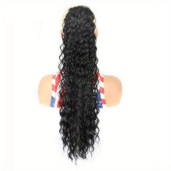Long Curly Wavy Drawstring Ponytail Synthetic Clip In Hair Extensions