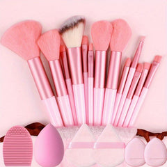 19Pcs Makeup Beauty Set with Brushes Powder Puff Sponge