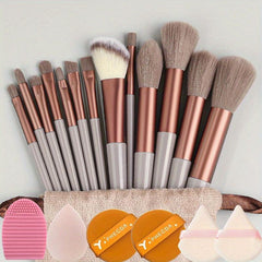 19Pcs Makeup Beauty Set with Brushes Powder Puff Sponge