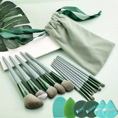 19Pcs Makeup Beauty Set with Brushes Powder Puff Sponge