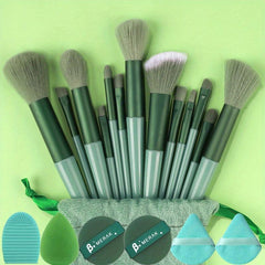 19Pcs Makeup Beauty Set with Brushes Powder Puff Sponge