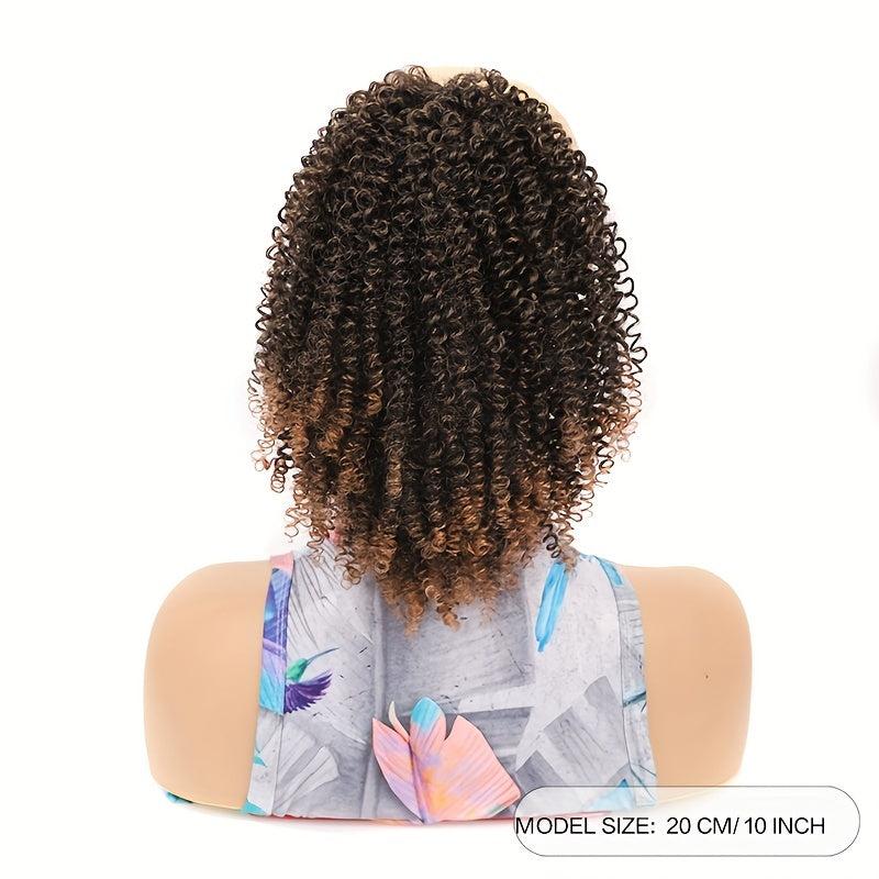 Kinky Curly Ponytail Extension 25.4 cm Drawstring Afro Curly Synthetic Hairpiece