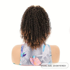 Kinky Curly Ponytail Extension 25.4 cm Drawstring Afro Curly Synthetic Hairpiece