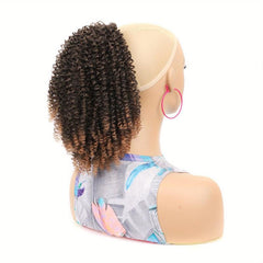 Kinky Curly Ponytail Extension 25.4 cm Drawstring Afro Curly Synthetic Hairpiece