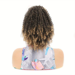 Kinky Curly Ponytail Extension 25.4 cm Drawstring Afro Curly Synthetic Hairpiece