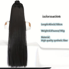 6 Cm Straight Hair Extensions 5 Clips Synthetic Fiber Hair Extensions
