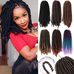 Afro Spring Twist Crochet Hair Extensions 20 Braids Passion Twist