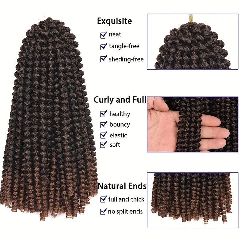 Afro Spring Twist Crochet Hair Extensions 20 Braids Passion Twist