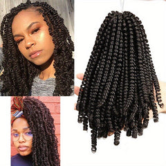 Afro Spring Twist Crochet Hair Extensions 20 Braids Passion Twist