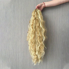 Curly Water Wave Ponytail Clip In Hair Extensions