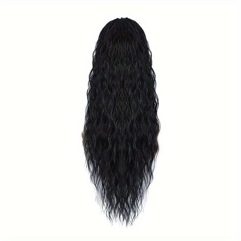 Curly Water Wave Ponytail Clip In Hair Extensions