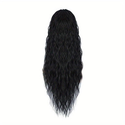 Curly Water Wave Ponytail Clip In Hair Extensions