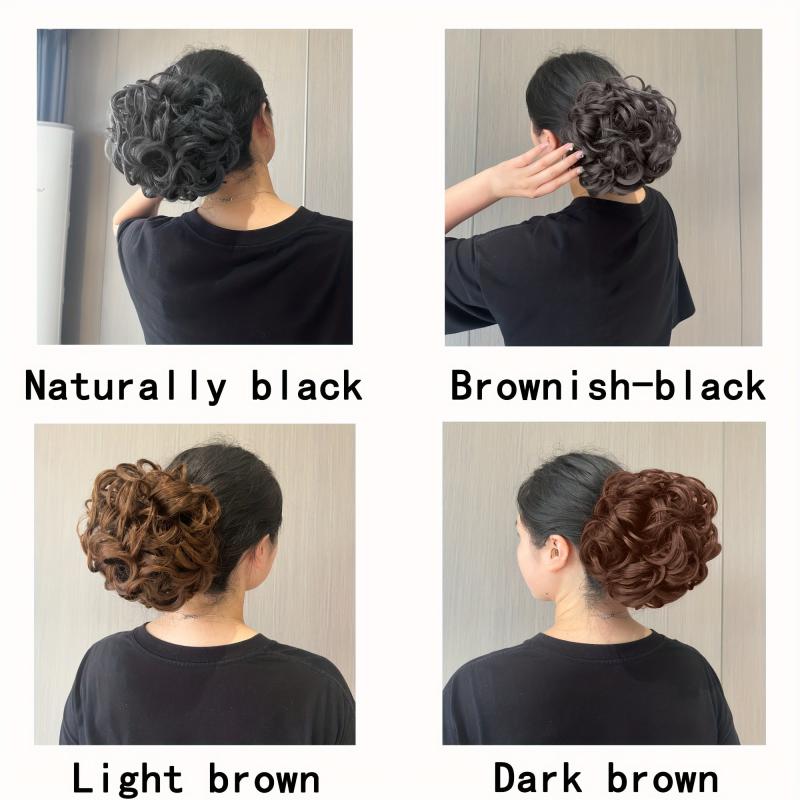 Messy Donut Hair Buns Updo Chignon Clip-In Extensions