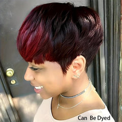 15 24 Cm Short Bob Wig Brazilian Human Hair Non Lace Pixie Cut Wigs