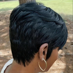 15 24 Cm Short Bob Wig Brazilian Human Hair Non Lace Pixie Cut Wigs