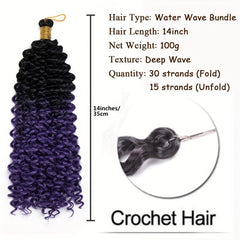 35 56 Cm Water Wave Hair Bundles Curly Crochet Hair Extensions S Ombre Synthetic