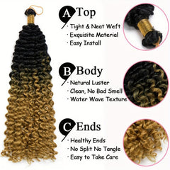 35 56 Cm Water Wave Hair Bundles Curly Crochet Hair Extensions S Ombre Synthetic