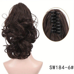Short Curly Ponytail Extensions Claw Clip In Hair Natural Looking Women