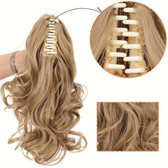 Short Curly Ponytail Extensions Claw Clip In Hair Natural Looking Women