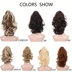 Short Curly Ponytail Extensions Claw Clip In Hair Natural Looking Women