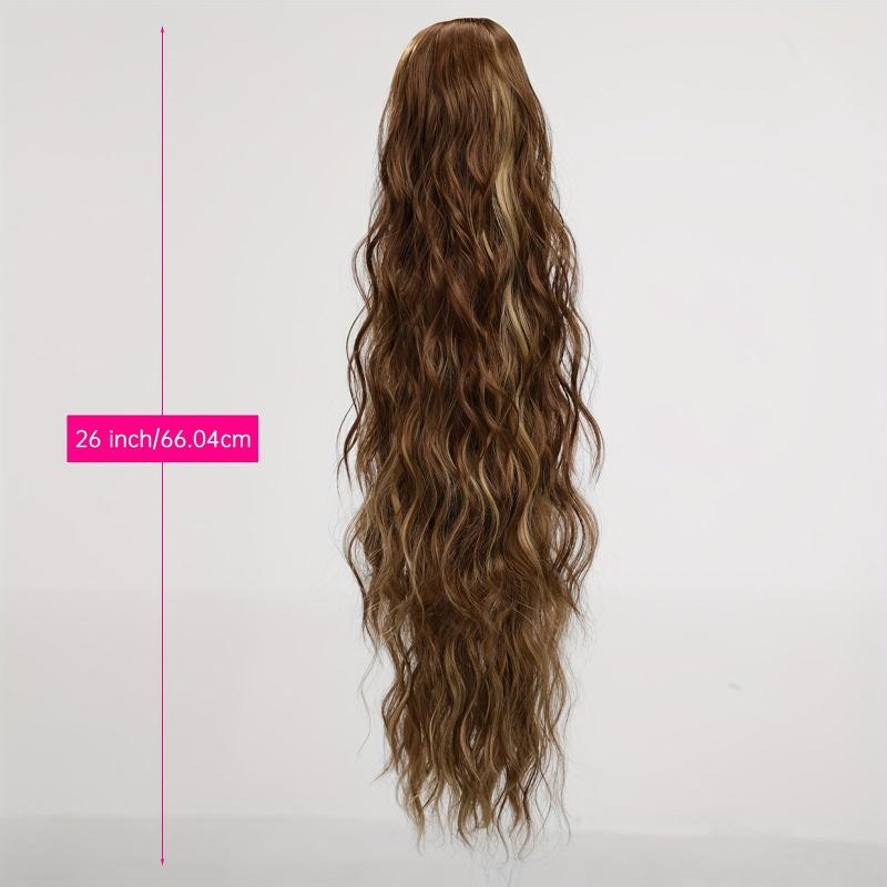 Long Curly Wavy Ponytail Extensions Synthetic Hair Extensions