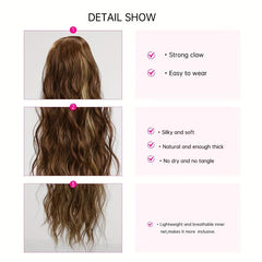 Long Curly Wavy Ponytail Extensions Synthetic Hair Extensions