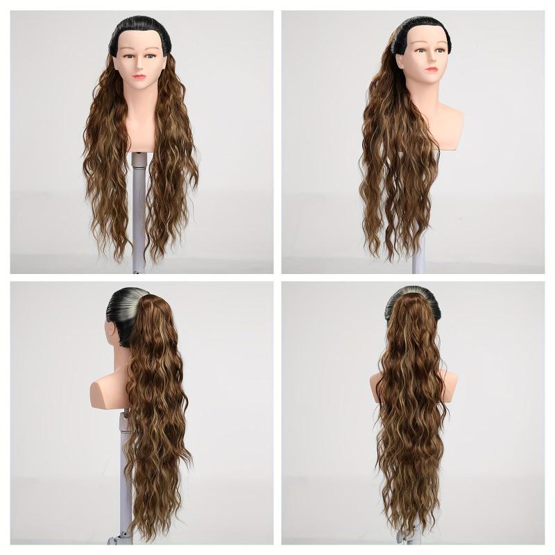 Long Curly Wavy Ponytail Extensions Synthetic Hair Extensions