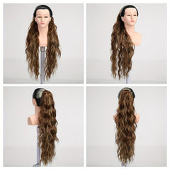Long Curly Wavy Ponytail Extensions Synthetic Hair Extensions