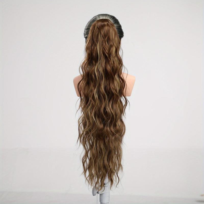 Long Curly Wavy Ponytail Extensions Synthetic Hair Extensions