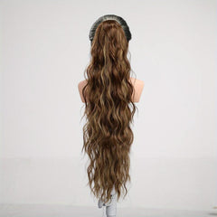 Long Curly Wavy Ponytail Extensions Synthetic Hair Extensions