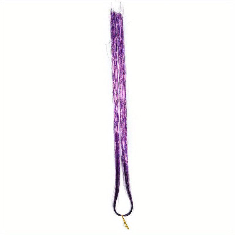 12 Colors Hair Tinsel Kit - 2400 Strands Extensions, 2 Needles, 100 Link Beads