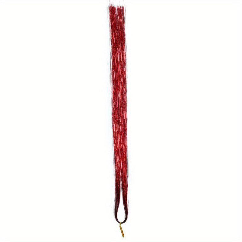 12 Colors Hair Tinsel Kit - 2400 Strands Extensions, 2 Needles, 100 Link Beads