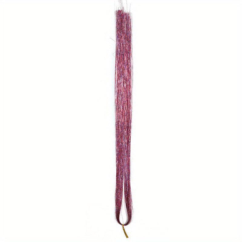 12 Colors Hair Tinsel Kit - 2400 Strands Extensions, 2 Needles, 100 Link Beads