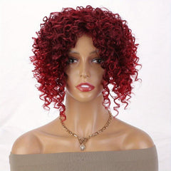 Afro Curly Kinky Hair Topper With Bangs 20 Synthetic Clip In Hair Extensions