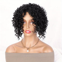 Afro Curly Kinky Hair Topper With Bangs 20 Synthetic Clip In Hair Extensions