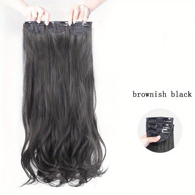 Long Deep Wave Clip In Hair Extensions Double Weft Hair Extensions