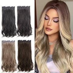 Long Deep Wave Clip In Hair Extensions Double Weft Hair Extensions