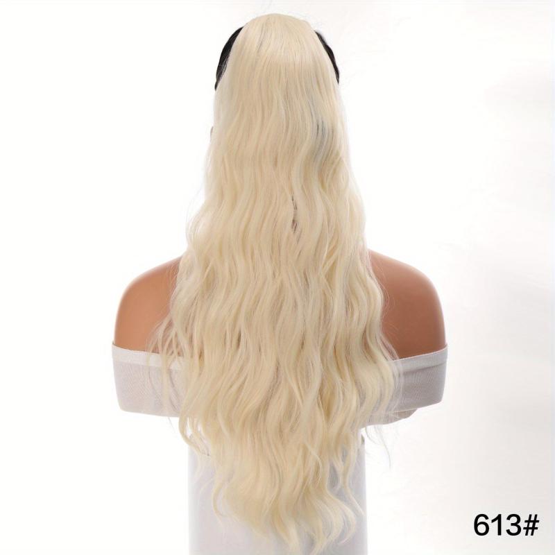 60 96 Cm Long Curly Wavy Ponytail Heat Resistant Fiber Hair Extensions