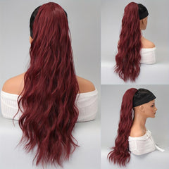 60 96 Cm Long Curly Wavy Ponytail Heat Resistant Fiber Hair Extensions