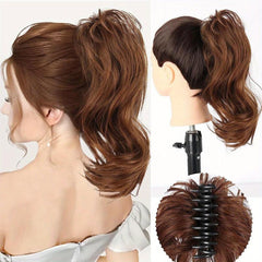 Messy Bun Hairpin Natural Hair Round Bun Wavy Curly Hair