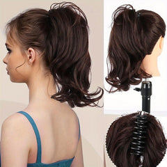 Messy Bun Hairpin Natural Hair Round Bun Wavy Curly Hair