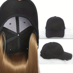 Long Straight Hair Wig Stick To A Cap Synthetic Wigs For Women
