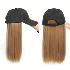 Long Straight Hair Wig Stick To A Cap Synthetic Wigs For Women