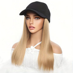 Long Straight Hair Wig Stick To A Cap Synthetic Wigs For Women