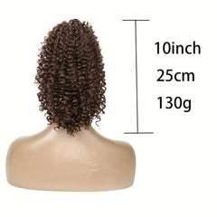 Deep Curly Hair Bun Ponytail Drawstring Synthetic Hair Piece