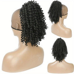 Deep Curly Hair Bun Ponytail Drawstring Synthetic Hair Piece