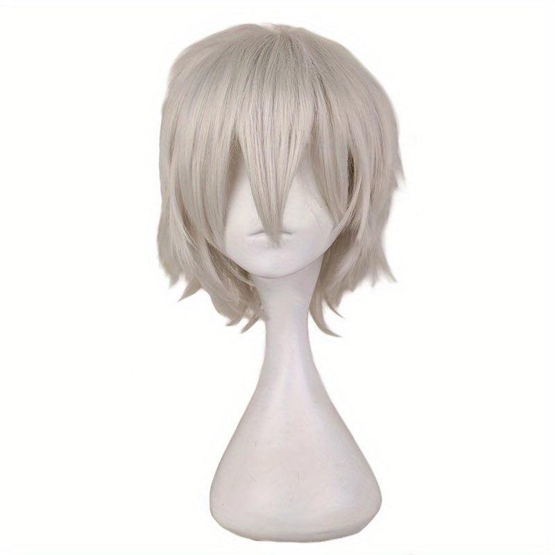 Dark Brown Bouncy Wavy Hair Wig for Cosplay, 30-48 cm, Synthetic Fiber